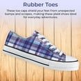 thumbnail image 6 of Sagefinds Purple Plaid Sneakers Lace-Up Style, Rubber Toe, and Nonskid Sole - Checkered Shoes - 7, 6 of 7