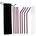 thumbnail image 2 of Joernso 10Pcs/Set Straw Set Reliable Wide Application Stainless Steel Dishwasher Safe Beverages Straw for Home, 2 of 8