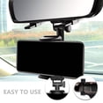 thumbnail image 3 of HONMEET Retractable Black Rear View Mirror Phone Holder for Car with 360 Degree Rotation and Extendable Mount, 3 of 8