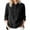Black Tops, variant on YGJTJYD Women's Henley Neck Button Down 3/4 Sleeve Tunic with Side Buttons Loose Casual Beach Vacation Top
