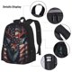 thumbnail image 3 of Easygdp Modern USA Deer Head Mochila para Niños y Niñas con Set de Caja de Almuerzo y Estuche para Lápices 3 en 1, Mochila Escolar Estampada para Adolescentes, 3 of 7