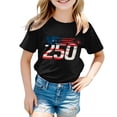 thumbnail image 5 of Wxirdiow Toddler Girl Summer Shirts 250 Anniversary USA Shirt for Boys Toddler 4th of July Shirts American Flag T-Shirts Kids Patriotic Tee Top Black Size,13-14 Years, 5 of 5