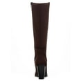 thumbnail image 3 of Style & Co. Womens Addyy Faux Suede Knee-High Boots Brown 6.5 Medium (B,M), 3 of 3