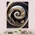 thumbnail image 2 of Designart Gold Black And White Stained Glass V Canvas Wall Art, 2 of 5