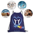thumbnail image 5 of Autism Autistic Awareness Drawstring Backpack Sackpack String Bag Cinch Waterproof Bags for Gym Sports Yoga Travel Beach Swimming shopping, 5 of 7