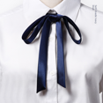 thumbnail image 4 of JK Uniforme Cravate à Main Ruban Accessoires Académie Auto-Nœud Nœud Rouge Vin Noir, 4 of 5