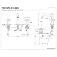 thumbnail image 5 of Kingston Brass FSC1979BX Metropolitan Widespread Bathroom Faucet with Brass Pop-Up, Polished Nickel, 5 of 8