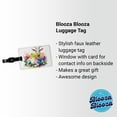 thumbnail image 2 of Fainting Goat Rainbow Colorful Watercolor Faux Leather Travel Luggage Tag, 2 of 7