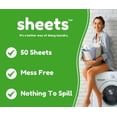 thumbnail image 3 of Bundle - 50 Pack (up to 100 loads) Fragrance Free Detergent Sheets & 40 Pack Free & Clear - New Liquidless Technology, Travel Essential Cleaning Supplies, 3 of 5