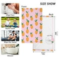 thumbnail image 6 of Yayeee 2 Pack Hand Towels for Bathroom 100% Cotton 16" x 28" Soft Absorbent Kitchen Towel, Cartoon Oranges, 6 of 7