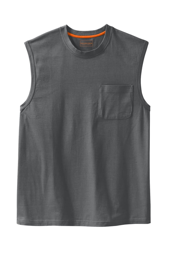 By Kingsize Men's Big & Tall  Heavyweight Pocket Muscle Tee Shirt