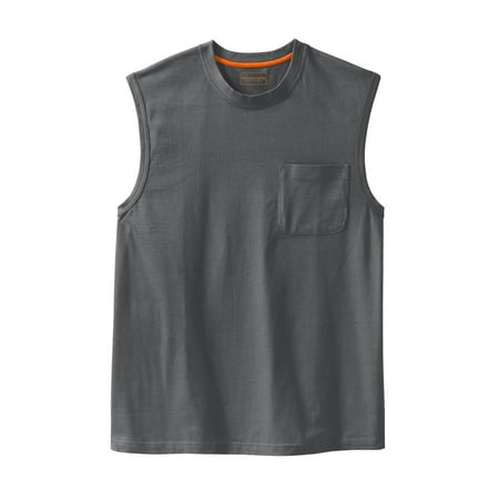 Boulder Creek By Kingsize Men's Big & Tall Heavyweight Pocket Muscle Tee Shirt