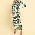 thumbnail image 2 of CEHVOM Femmes Sexy Basiques Polyvalent Col Couleur Unie Mode Coupe Serrée Robe Vente, 2 of 6