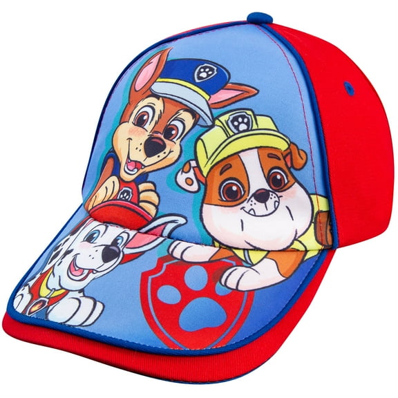 Nickelodeon Chase Marshal and Rubble Boys Baseball Cap - Red and Blue - Ages 2-4T - Adjustable