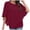 Red, variant on Womens T Shirts Short Sleeve Crewneck Solid Color T-shirt Summer Flowy Loose Breathable Casual Daily Tops Black L