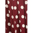 thumbnail image 4 of Women's Loose Fit Scoop Neck 3/4 Sleeve Polka Dot Patterned A-Line Midi Dress, 4 of 4