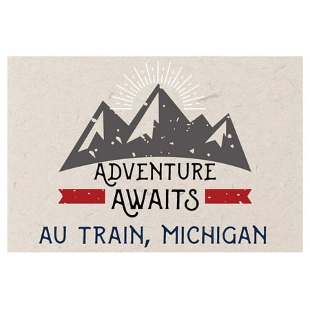 

Au Train Michigan Souvenir 2x3 Inch Fridge Magnet Adventure Awaits Design