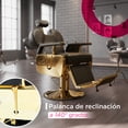 thumbnail image 3 of Sillón de Barbería Arezzo Premium con Detalles Dorados, 3 of 6