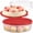 Red, variant on SIGNORA WARE 2-Pack Stackable Airtight Cake & Pie Carrier – 11″ Round, White