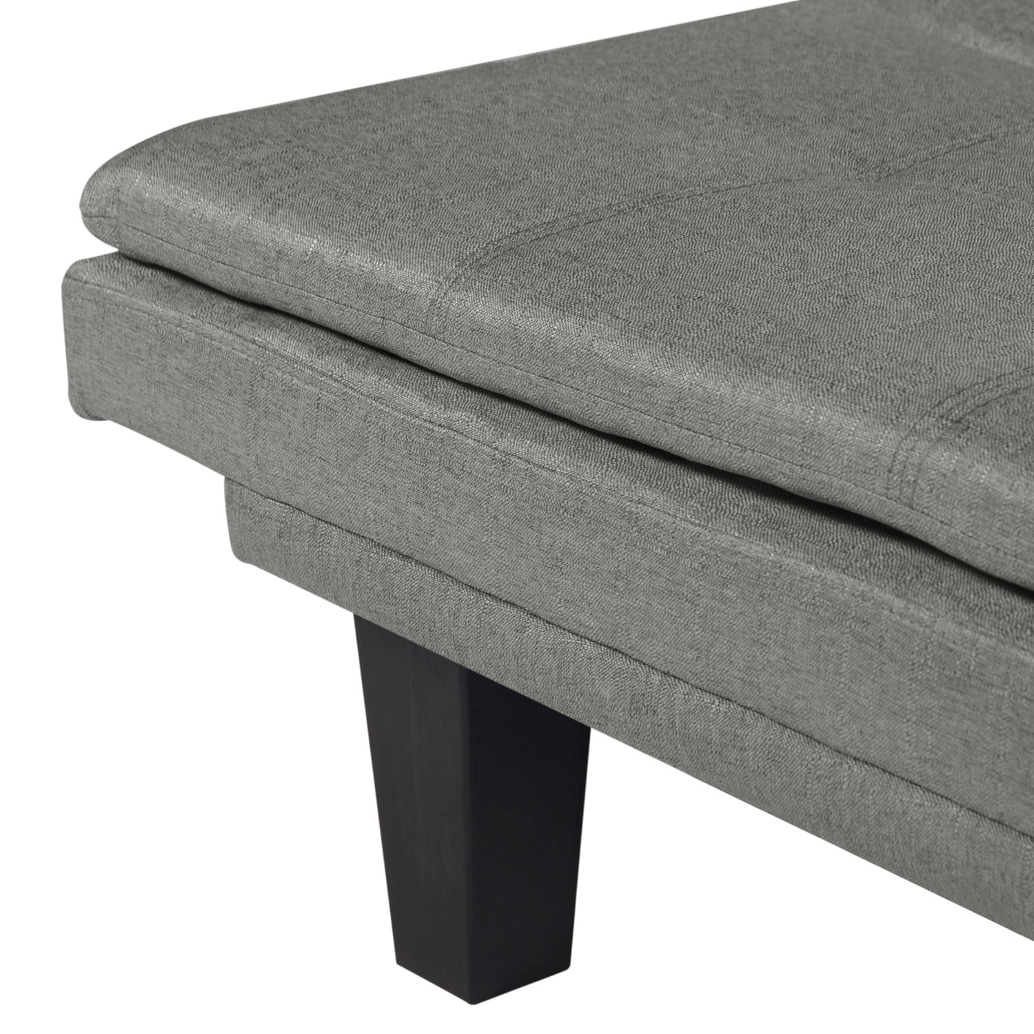 Kadyn 63.4" Futon Sofa bed, Polyester Upholstered Sofa Futon with 2 arm cushions, Modern Futon Sofa for apartment, Dark Grey Kadyn 63.4" Futon Sofa bed, Polyester Upholstered Sofa Futon with 2 arm cushions, Modern Futon Sofa for apartment, Dark Grey