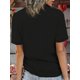 thumbnail image 2 of Camiseta informal de manga corta y cuello redondo para mujer con estampado de corazón "Just a Reminder: I Love You", de punto de algodón, corte regular de verano con apliques - Estilo 9072, 2 of 8
