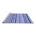 thumbnail image 2 of Ahgly Company Machine Washable Indoor Rectangle Abstract Blue Modern Area Rugs, 2' x 4', 2 of 4