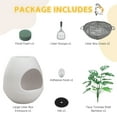 thumbnail image 5 of Eggloa6 Cat Plant Litter Box Set With Artificial Plants, Attached Scoop, Replaceable Litter Box Liners, Hidden Cat Litter Box Furniture, White, 5 of 7