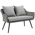 thumbnail image 1 of Modway Endeavor Aluminum & Fabric Outdoor Patio Loveseat in Gray, 1 of 5
