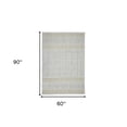 thumbnail image 4 of 5' x 7' Blue Oriental Flatweave Handmade Distressed Area Rug With Fringe, 4 of 4