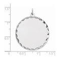 thumbnail image 2 of FB Jewels Sterling Silver Rhod-plated Eng. Rnd Polish Front/Satin Back Disc Charm, 2 of 2