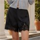 thumbnail image 5 of Pantalones cortos de satén for mujer Y2k con ribete de encaje, micro mini pantalones cortos de pijama, bragas de talle bajo, pantalones de pijama, 5 of 7