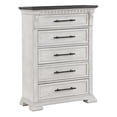 thumbnail image 4 of Faith Transitional  Style 5-Drawer Chest Made With Wood in Antique White, 4 of 14