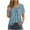 Blue, variant on Uaswgudfs Women's Dressy Boat Neck Tunic Top - Summer Floral Boho Loose Fit Pleated Casual Short Sleeve Blouse