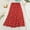 Red, variant on Floral Midi Skirt for Women High Waist Pleated A Line Skirt Casual Chiffon Long Skirt Summer Beach Outfit