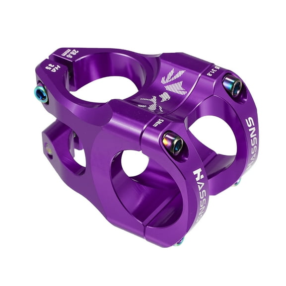CNC Aluminum Alloy 35mm Mountain Bike Stem Road Bike Mountain Bike Cycling Handlebar Accessories Purple