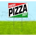 thumbnail image 1 of Fresh Pizza Hot (18" x 24") Yard Sign, Includes Metal Step Stake, 1 of 6