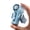 Blue, variant on Magnetic Quick Release Mount with Dual Lock for Insta360 GO Ultra, Aluminum Alloy Camera Adapter with 1/4" Thread, Secure Anti-Drop Action Camera Mount