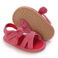 thumbnail image 4 of Zwiiyzr Unisex Baby First Walking Shoes 0-15 Months Infant Slingback Sandals Toddler Boys Girls Shoes Soft Sole Non-Slip Sandals Hot Pink, 4 of 9