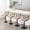 beige, variant on ENYLAY Adjustable Swivel Bar Stools Set of 4, Modern Faux Leather Counter Height Bar Chairs with Mid Back & Footrest for Kitchen Island Home Bar Pub, Black