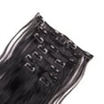 thumbnail image 3 of SHCKE Clip in Hair Extensions Dark Black 8Pcs Set Clip-in Hair Extensions 17 Inch Curly Hair Extensions Double Weft Synthetic Hairpiece for Women, 3 of 6