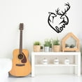 thumbnail image 2 of Unique Deer in Heart Shape with Love Laser Cut Solid Steel Decorative Home Accent Wall Sign Hanging, 2 of 3