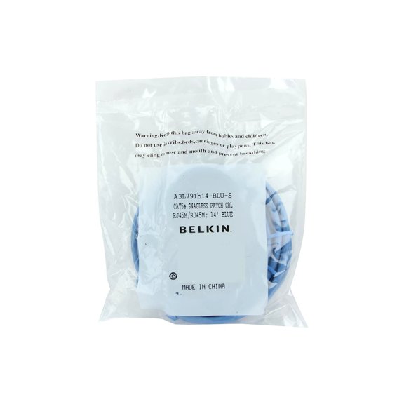 14FT CAT5E BLUE SNAGLESS RJ45 M/M PATCH CABLE MOQ-12