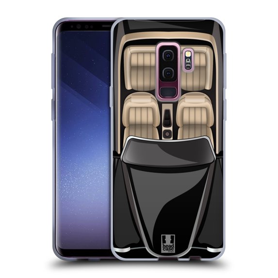 Head Case Designs Classic Cars Black Soft Gel Case Compatible with Samsung Galaxy S9+ / S9 Plus