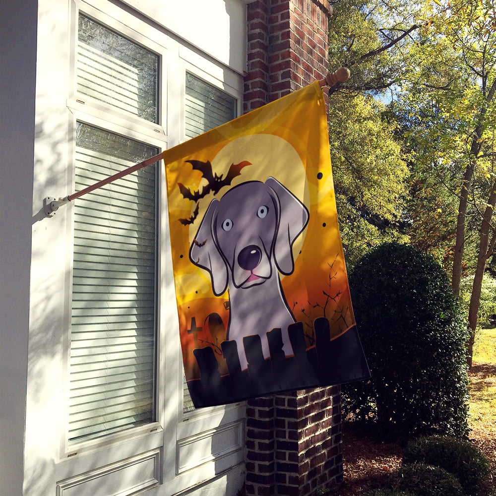 Halloween Weimaraner Flag Canvas House Size