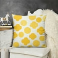 thumbnail image 2 of YINGXI  Embroidery Throw Pillow Cover, Flower Pattern Soft Decorative Accent Pillow Case, Square Linen Textured Pillowcase for Room Gift, Yellow and White 12x12in, 2 of 5