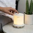 thumbnail image 4 of Macally Table Bedside Lamp with USB Ports, Touch Control, Dimmable Light - White/Wooden Base, 4 of 6