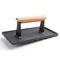 thumbnail image 1 of Prensa de tocino SHINESTAR de hierro fundido para plancha Blackstone, 20 x 10 cm, 1 of 7