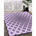 thumbnail image 3 of Ahgly Company Machine Washable Indoor Square Transitional Rebecca Purple Area Rugs, 5' Square, 3 of 7