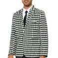 thumbnail image 4 of Lars Amadeus Men's Checked Blazer Slim Fit Casual Lightweight Plaid Sports Coat, 4 of 5