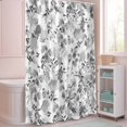 thumbnail image 5 of Shower Curtain Floral Shower Curtains for Bathroom Decor, Waterproof Polyester Shower Curtain Set with Hooks, Small Stall Size 36" x 72" Watercolor Wildflowers Gray, 5 of 9